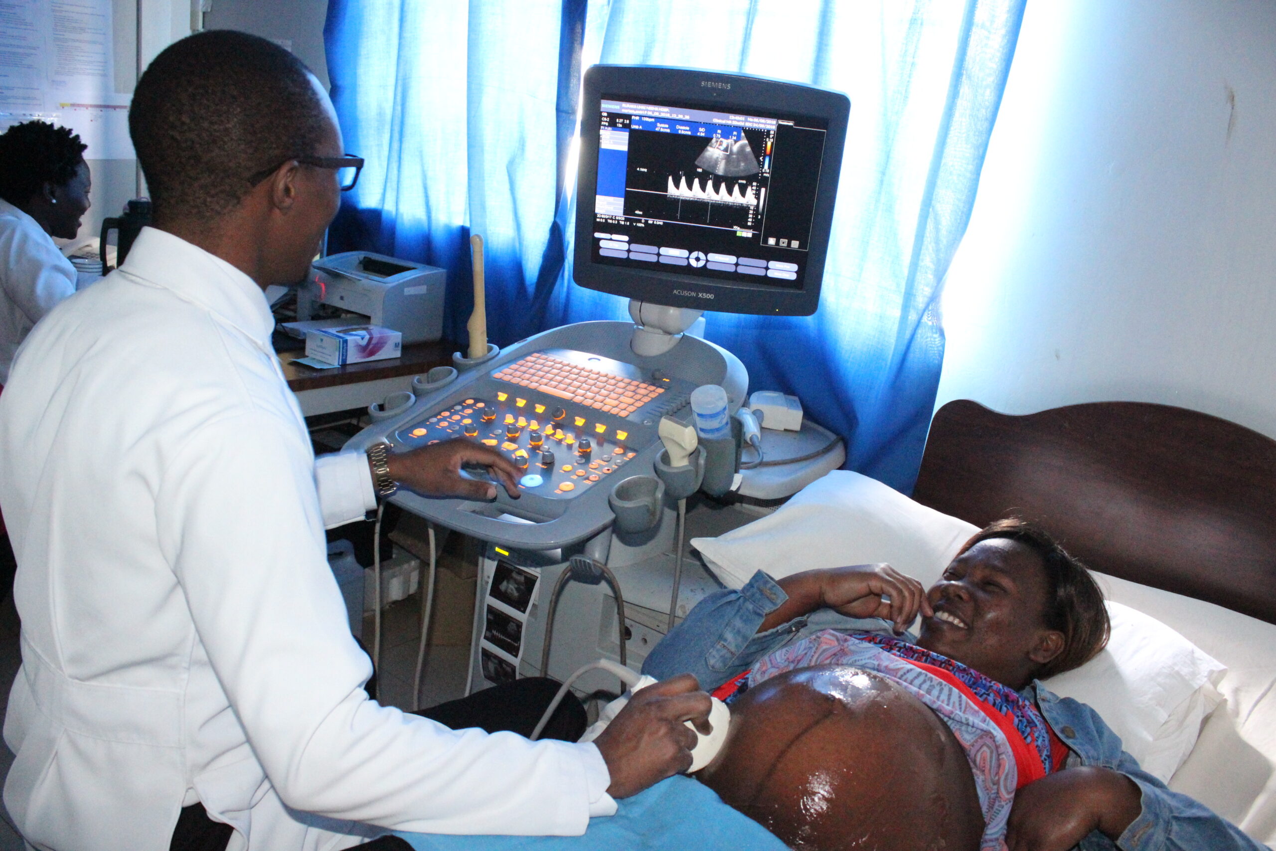 Radiologist reviewing X-ray